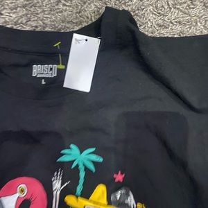 Flamingo skeleton skater shirt